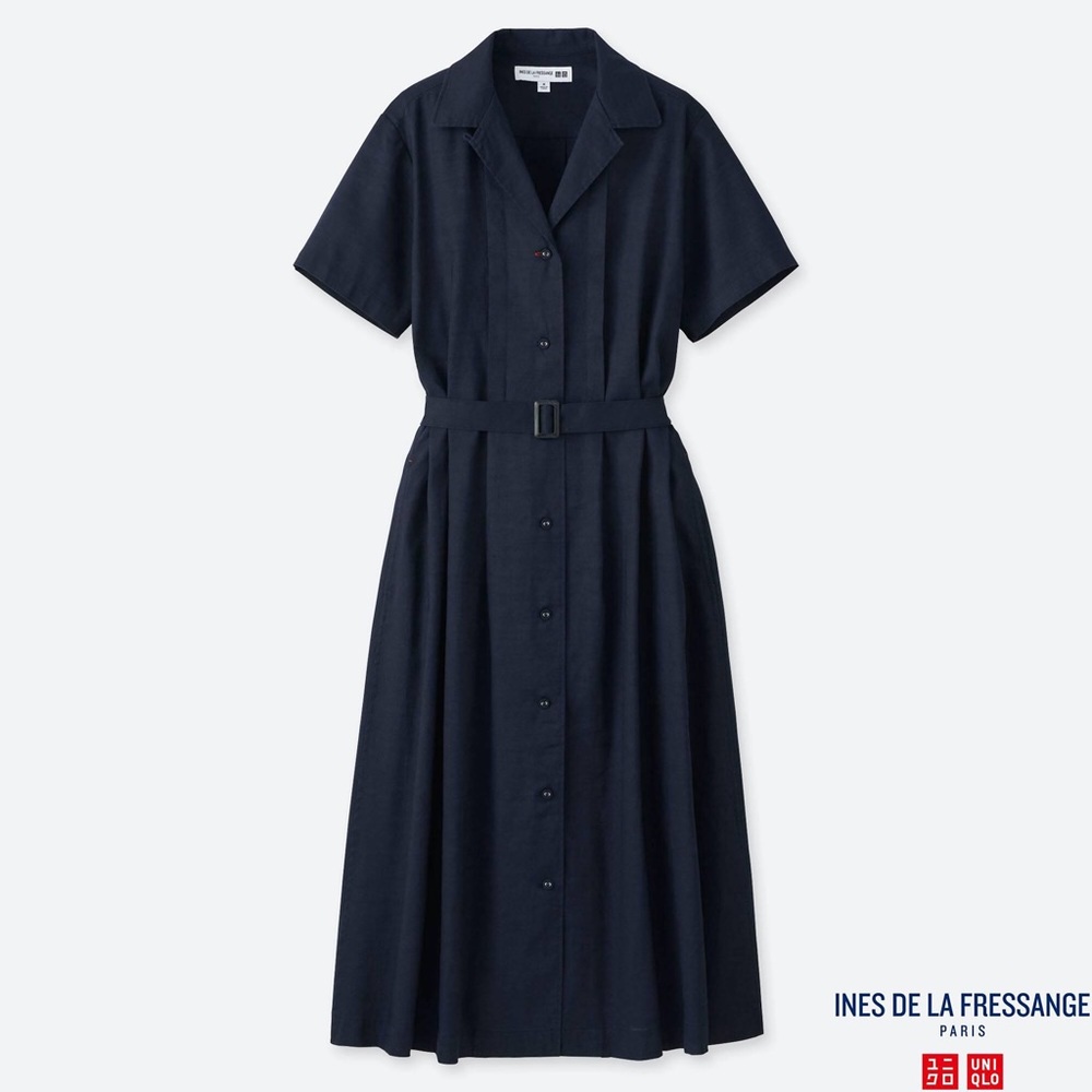 Ines De La Fressange black cotton dress